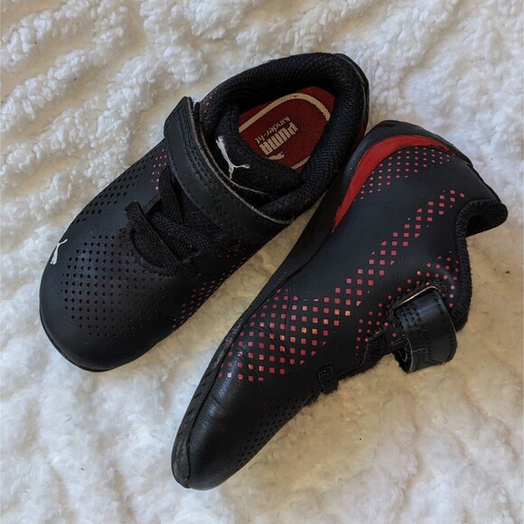 Puma x Ferrari Toddler Black/Red Mesh Sneakers – Size US 8C - Picture 5 of 8